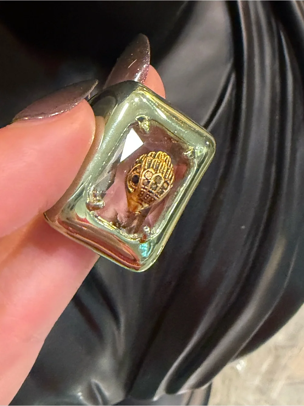 Kurt Geiger Gold-tone Dome Ring with Heart Accent 6.5-7